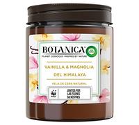 Botanica by Air Wick Vela aromática de cera natural, aroma Vainilla y Magnolia del Himalaya - 120g