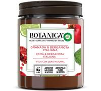 Botanica by Air Wick - Vela Aromática Perfumada, Ambientador Esencia para Casa con Aroma a Granada y Bergamota Italiana - 205gr