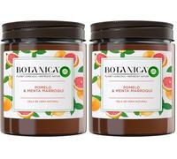 Botanica by Air Wick - Vela Aromática Perfumada, Ambientador Esencia para Casa con Aroma a Pomelo y Menta Marroquí (Paquete de 2)