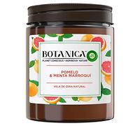 Botanica by Air Wick - Vela Aromática Perfumada, Ambientador Esencia para Casa con Aroma a Pomelo y Menta Marroquí