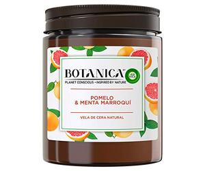 Botanica by Air Wick - Vela Aromática Perfumada, Ambientador Esencia para Casa con Aroma a Pomelo y Menta Marroquí
