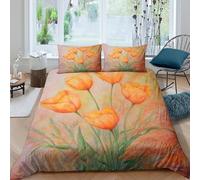 Botanical Art Style Funda de Edredón Microfibra 3 Piezas Impresión 3D Cierre de botánico Arte Estilo Funda Edredon Fundas de Almohada Antibacteriana Lavables for Familia King（220x240cm）