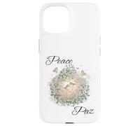 Botanical Birds Romantic Nature Estética con flores Carcasa para iPhone 15