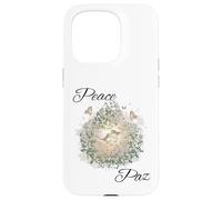 Botanical Birds Romantic Nature Estética con flores Carcasa para iPhone 15 Pro