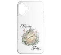 Botanical Birds Romantic Nature Estética con flores Carcasa para iPhone 16 Plus