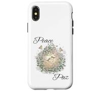Botanical Birds Romantic Nature Estética con flores Carcasa para iPhone X/XS
