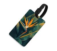 Botanical Blooming Strelitzia Reginae - Etiqueta de equipaje para bolsa de viaje, maleta, etiquetas con nombre
