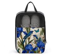 Botanical Blue Birds and Butterflies - Bolsa de zapatos para viajes, uso diario, bolsa de almacenamiento antipolvo para zapatos de golf