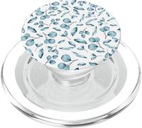 Botanical Blue Flower Motif For Women Cute Aesthetic Winter PopSockets PopGrip para MagSafe