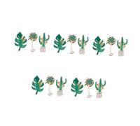 Botanical Boutonniere Clothes Clothing Back Decoration Suits Men Leaf Brooch for Women Green Alloy