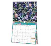 Botanical Calendar Wall, Annual Spiral Schedule, Planner with Floral