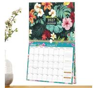 Botanical Calendar Wall, Annual Spiral Schedule, Planner with Floral
