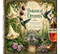 Botanical Dreams Adult Grayscale Coloring Book: 48 Enchanting Grayscale Greenhouse Scenes Filled with Flowers, Fairies, Lanterns, and Botanical Wonders
