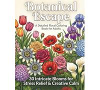 Botanical Escape : A Detailed Floral Coloring Book for Adults: 30 Intricate Blooms for Stress Relief & Creative Calm