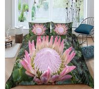 Botanical garden bloom Funda de Edredón 3 Piezas Diseño 3D con Cremallera Botánico jardín bloom Funda Edredon incluye Fundas de Almohada Lavables Transpirable for niños y niñas Super king（260x220cm）