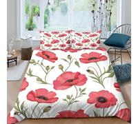 Botanical illust Funda de Edredón Microfibra 3 Piezas Impresión 3D Cierre de Cremallera Oculta ilustración botánica Funda Edredon Fundas de Almohada Transpirable Suave for jóvenes Single（140x200cm）