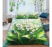 Botanical illust Funda de Edredón Microfibra 3 Piezas Impresión 3D Cierre de Cremallera Oculta ilustración botánica Funda Edredon Fundas de Almohada Lavables Transpirable for niños Single（140x200cm）