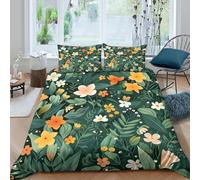 Botanical illust Funda de Edredón Microfibra 3 Piezas Impresión 3D Cierre de Cremallera Oculta ilustración botánica Funda Edredon Fundas de Almohada Lavables Transpirable for niños King（220x240cm）