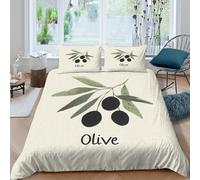 Botanical illust Funda de Edredón Microfibra Suave 3 Piezas Estampado 3D Cremallera Oculta ilustración botánica Funda Edredon con Fundas de Almohada Antibacteriana Lavables for niños King（220x240cm）