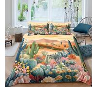 Botanical illust Funda Edredon Microfibra Suave 2 Piezas Estampado 3D Cremallera Oculta ilustración botánica Funda de Edredón con Funda de Almohada Lavables Transpirable for niña Single（135x200cm）