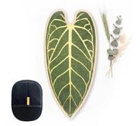 Botanical Leaf Sisal Cat Scratching Mat, Wall Mounted Scratcher Pad for Indoor Cats, Anti-Slip Floor Scratch Pad for Furniture & Couch Guard (C)