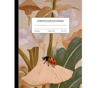 Botanical Mushroom Composition Notebook | Vintage Nature Journal: Elegant Cottagecore Design with Ladybug • College Ruled • 120 Pages • 8.5 x 11 in