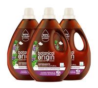 Botanical Origin Detergente para lavadora ecológico apto para pieles sensibles, 105 lavados, Fragancia Jazmín Fresco y Lavanda Silvestre (3 x 35 lavados)