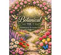 Botanical Vol. 2: Wildflower Coloring Book for Adults: Intricate Wildflower & Garden Art Designs with Meadow Blooms, Botanical Illustrations & Nature ... Mindfulness (Botanical Coloring Collection)