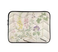 Botanical Wildflowers - Funda protectora acolchada para portátil de 14 a 16 pulgadas, impermeable, color beige
