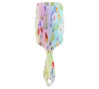 Botanical Wildflowers - Peine para el cabello, cojín pastel, cepillo antiestático, peines para mujer