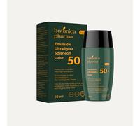 Botanicapharma Emulsión Ultraligera Solar con Color | SPF50+ | Protección UVB, UVA y Blue Light | 50 ml | Acción hidratante y refuerzo de la función barrera de la piel |Textura ultraligera