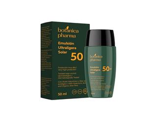 Botanicapharma Emulsión Ultraligera Solar | SPF50+ | Protección UVB, UVA y Blue Light | 50 ml | Acción hidratante y refuerzo de la función barrera de la piel |Textura ultraligera