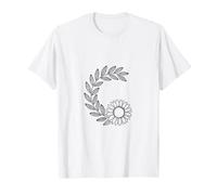 Botánico Girasol Bosquejo Jardín Amante Camiseta