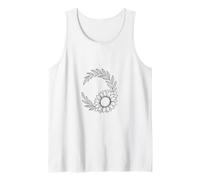Botánico Girasol Bosquejo Jardín Amante Camiseta sin Mangas