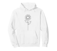 Botánico Girasol Bosquejo Jardín Amante Sudadera con Capucha