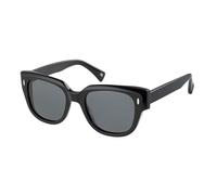 BOTANIQ Gafas cuadradas de acetato negro para mujer, opcional con nivel de visión (modelo BIS-7034-104)