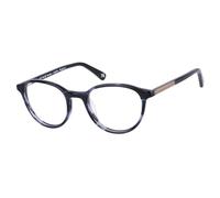Botaniq Gafas de color negro para hombre opcionales con tintado o filtro de luz azul, redondas, fabricadas en acetato, modelo: BIO-1021-106 (incluye estuche)