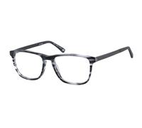 Botaniq Gafas rectangulares de acetato en negro para hombre, gafas con nivel de visión, opcional con gafas de sol tintadas o filtro de luz azul (modelo BIO-1010-104)