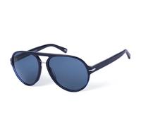 BOTANIQ Gafas redondas de acetato azul para hombre, opcionales con nivel de visión (modelo BIS-7020-105)