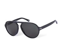 BOTANIQ Gafas redondas de acetato gris para hombre, opcionales con nivel de visión (modelo BIS-7020-108)