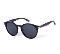 BOTANIQ Gafas redondas de acetato negro para mujer, opcional con nivel de visión (modelo BIS-7007-104)