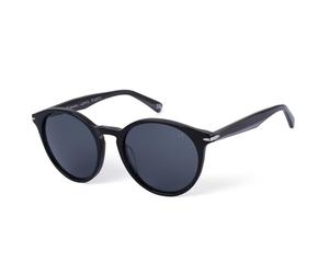 BOTANIQ Gafas redondas de acetato negro para mujer, opcional con nivel de visión (modelo BIS-7007-104)