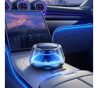 Botare Ambientadores inteligentes para coche, 5 ambientes de luz ambiental y niebla, encendido/apagado automático, difusor de concentración ajustable con dos fragancias, dura 5 meses, bosque de niebla