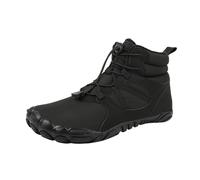 Botas Acolchadas Invierno Al Aire Libre Caliente Plus Engrosamiento de las Botas de Nieve para Hombres Y Mujeres Caliente Antideslizante Antisalpicaduras Algodón Alpinismo Zapatos De Cinco Botas Cuero