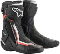 Botas Alpinestars SMX Plus No Ventiladas 8 Negro/Blanco/Rojo Fluor...
