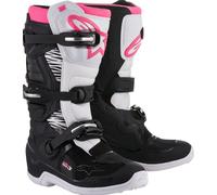 Botas Alpinestars Stella Tech 3 Para Dama Motocross Enduro Negro/Blanco/Rosa