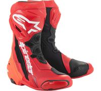 Botas Alpinestars Supertech R Vented Rojo brillante y rojo fluor 43