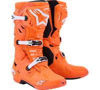 Botas Alpinestars Tech 10 Supervented en Negro, Blanco, Naranja fluor. 48