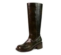Botas Altas de Color, Puntera cálida, Estilo otoño, caña Media Redonda, para Mujer, con Suela Gruesa y Recta, Ideales para Diario y Tiempo Libre en Clima frío_3