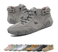 Botas Altas De Cuero Italianas Hechas A Mano for Hombres, Zapatos Beck for Hombres, Botas Chukka Altas Cálidas De Felpa Ligeras Y Antideslizantes con Cordones Zapatos Informales for Caminar Botas Chuk